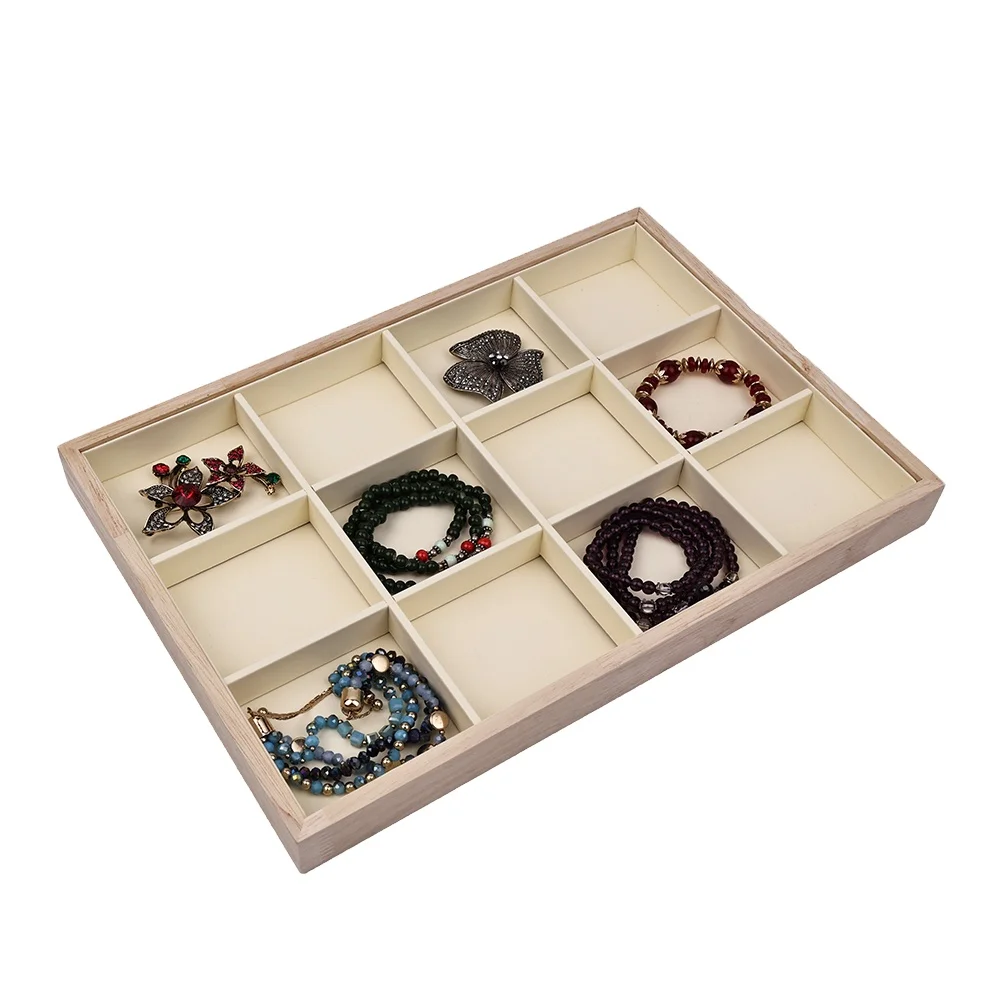 Ready to Ship Jewelry Display Stand Wholesale Nature Wood Beige PU Leather Jewelry Display Tray
Ready to Ship Jewelry Display Stand Wholesale Nature Wood Beige PU Leather Jewelry Display Tray