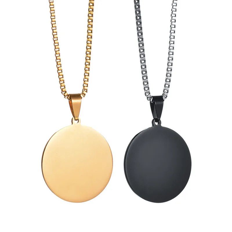 Custom Spuer Cheap Laser Engraving Round Disc Stainless Steel Jewelry Pendant Necklace, Gold,silver
Custom Spuer Cheap Laser Engraving Round Disc Stainless Steel Jewelry Pendant Necklace, Gold,silver