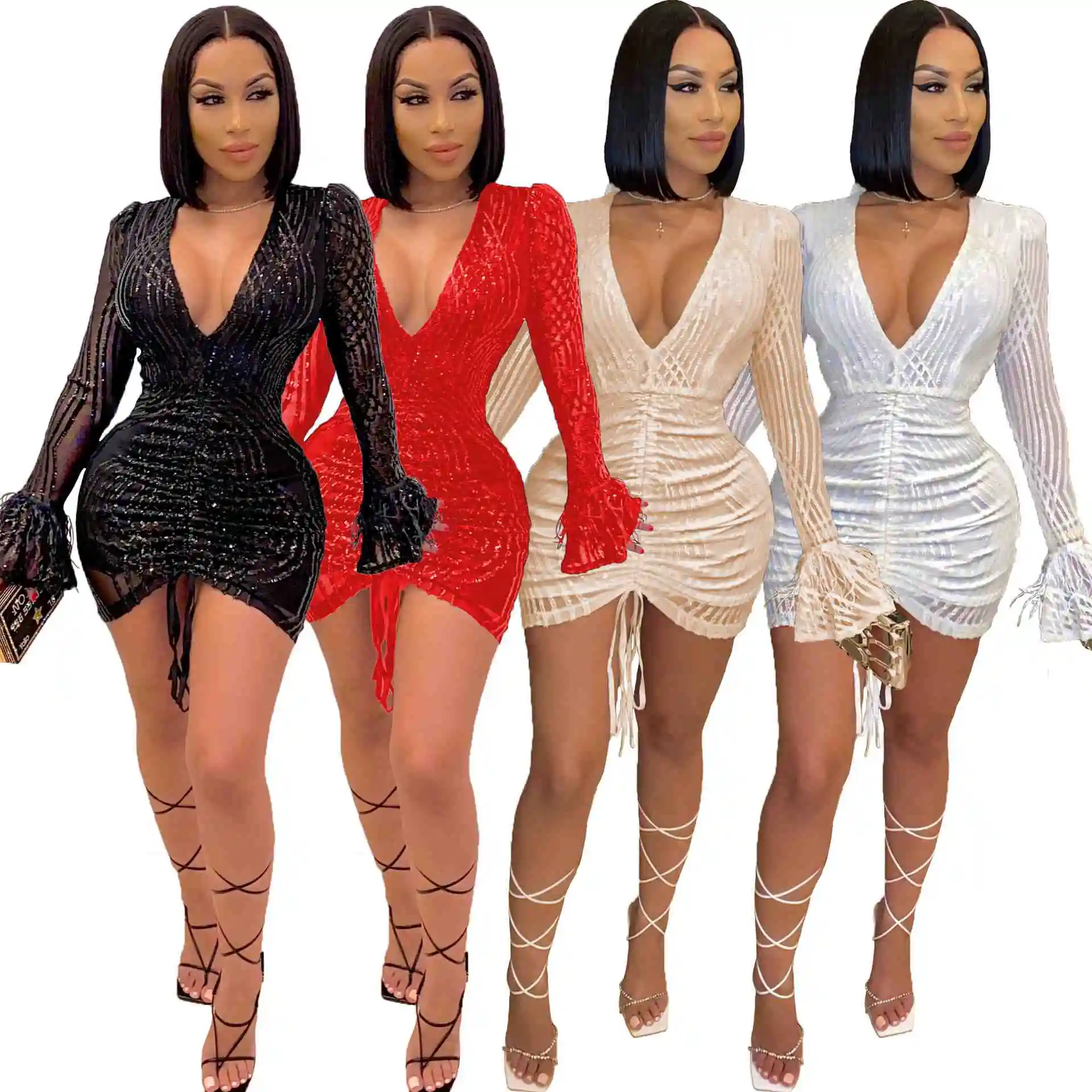 2021 New Arrivals Women Sexy Sequin Party Dress Ladies Lantern Sleeve Mini V Neck Casual For
2021 New Arrivals Women Sexy Sequin Party Dress Ladies Lantern Sleeve Mini V Neck Casual For