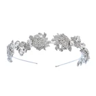 High Quality Diamond Wedding Bridal Crown Handmade Silver Queen Prom Party Tiaras and Crowns