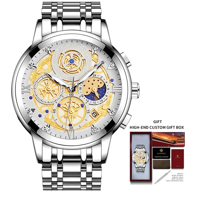 WISHDOIT 133 new arrival man quartz watch hot selling stainless steel top brand water proof chronograph fine wristwatch
WISHDOIT 133 new arrival man quartz watch hot selling stainless steel top brand water proof chronograph fine wristwatch
