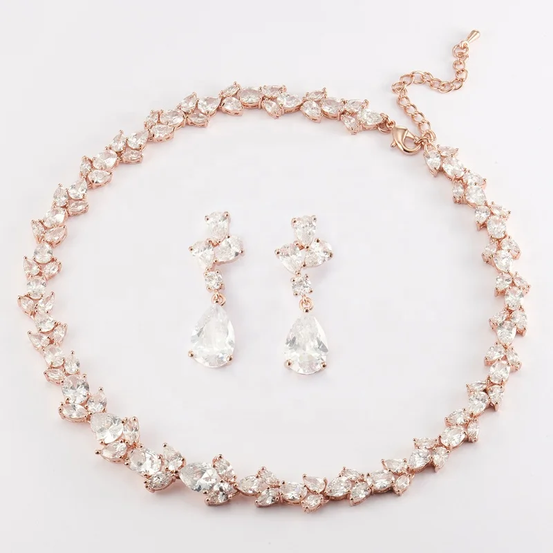 Classic Necklace Earrings Statement Jewelry Set Women Luxury Pear Cut Zircon Wedding Bridal Jewelry Sets, Picture shows
Classic Necklace Earrings Statement Jewelry Set Women Luxury Pear Cut Zircon Wedding Bridal Jewelry Sets, Picture shows