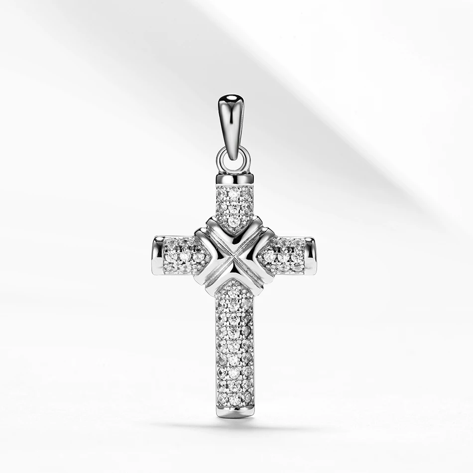 Classic Design 925 Sterling Silver Cross pendant Clear Cubic Zircon inverted cross pendant Fit Original Gifts
Classic Design 925 Sterling Silver Cross pendant Clear Cubic Zircon inverted cross pendant Fit Original Gifts