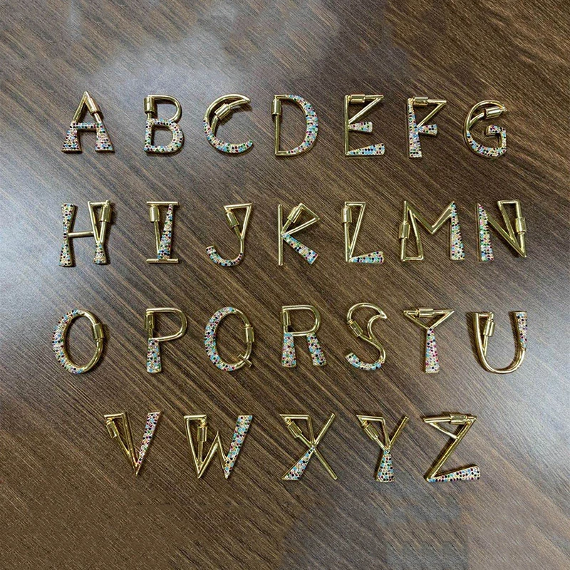 Wholesale Fashion Multicolor CZ Rainbow Letter Charm Jewelry Pendant Micro Pave CZ Alphabet Pendant Charm
Wholesale Fashion Multicolor CZ Rainbow Letter Charm Jewelry Pendant Micro Pave CZ Alphabet Pendant Charm