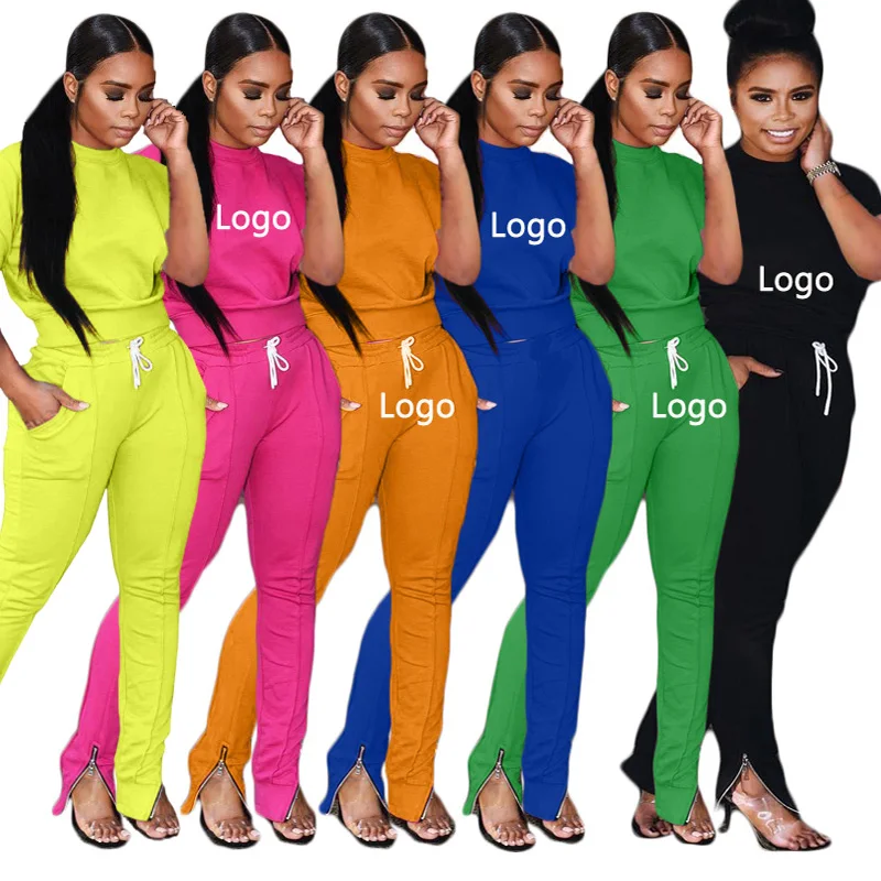 Wholesale Custom Logo Summer Jogging Sweat Suits Two Piece Set Tracksuit Women Sweatsuit
Wholesale Custom Logo Summer Jogging Sweat Suits Two Piece Set Tracksuit Women Sweatsuit