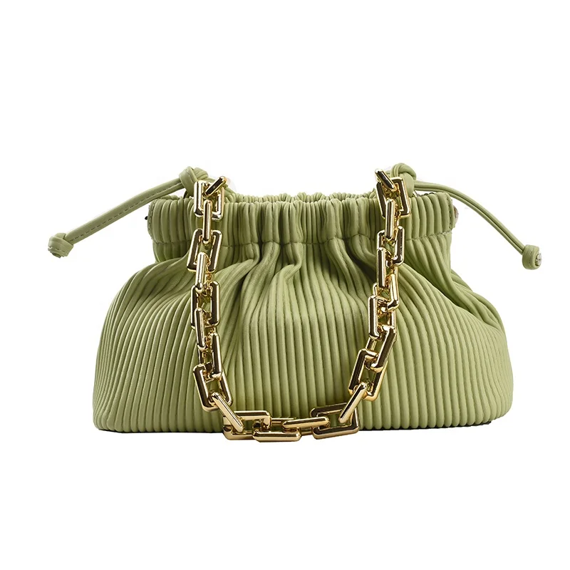 2021 Fashion Strip Pattern PU Ladies Ruched Handbags Cross Chain Gril Shoulder Bag Purse Women Cloud Bag with Chain
2021 Fashion Strip Pattern PU Ladies Ruched Handbags Cross Chain Gril Shoulder Bag Purse Women Cloud Bag with Chain