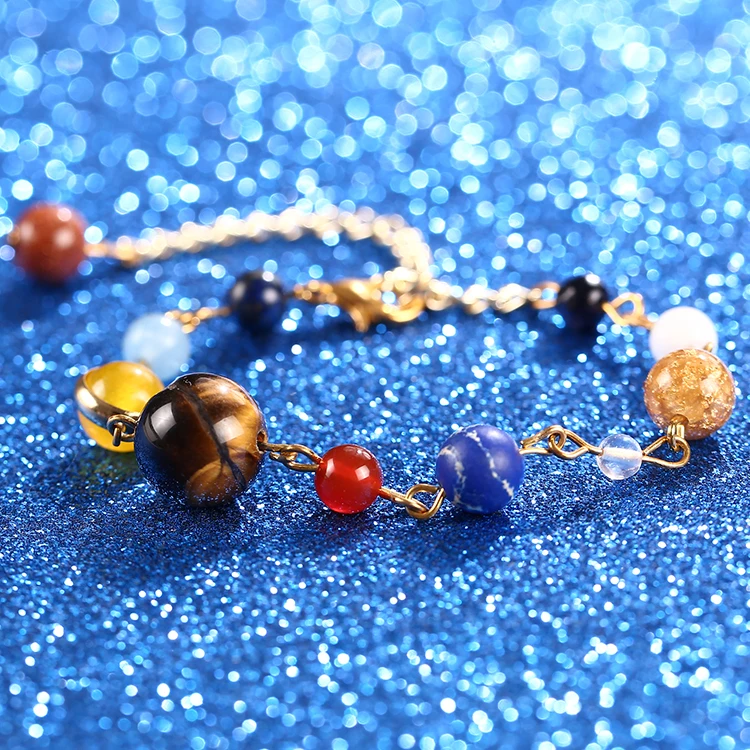 Fashion feminine charm bracelet bracelet pearl universe Galaxy solar system eight planets natural stone bracelet
Fashion feminine charm bracelet bracelet pearl universe Galaxy solar system eight planets natural stone bracelet