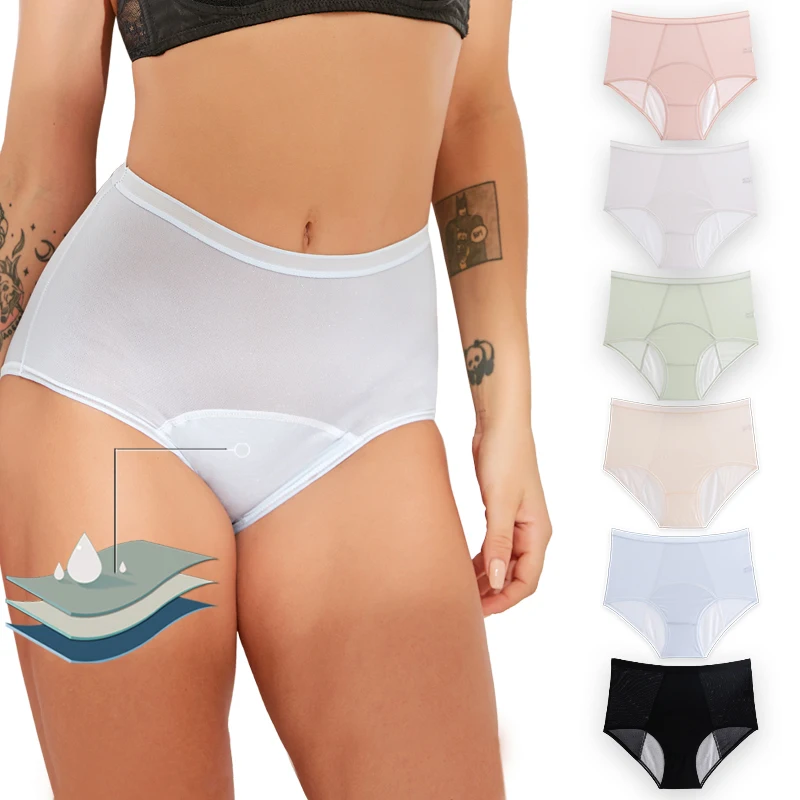 High Waist Ice Silk Full Protection Women's 3 Layer Leak Washable Proof Menstrual Period Panties
High Waist Ice Silk Full Protection Women's 3 Layer Leak Washable Proof Menstrual Period Panties