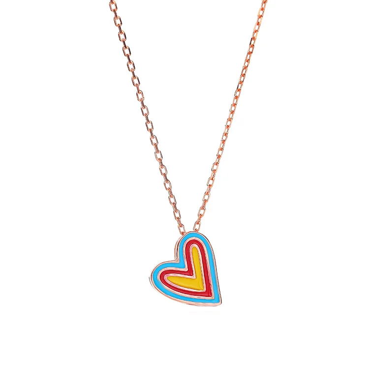2021 Designers women jewelry 925 sterling silver gold plated chunty link chain color enamel statement heart necklace
2021 Designers women jewelry 925 sterling silver gold plated chunty link chain color enamel statement heart necklace