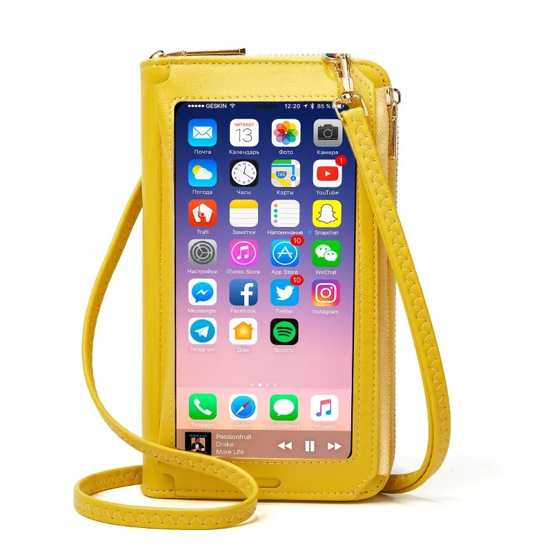 Lady PU leather touch screen mobile phone lateral vertical shoulder Purse Cross body handbag bag factory wholesale
Lady PU leather touch screen mobile phone lateral vertical shoulder Purse Cross body handbag bag factory wholesale