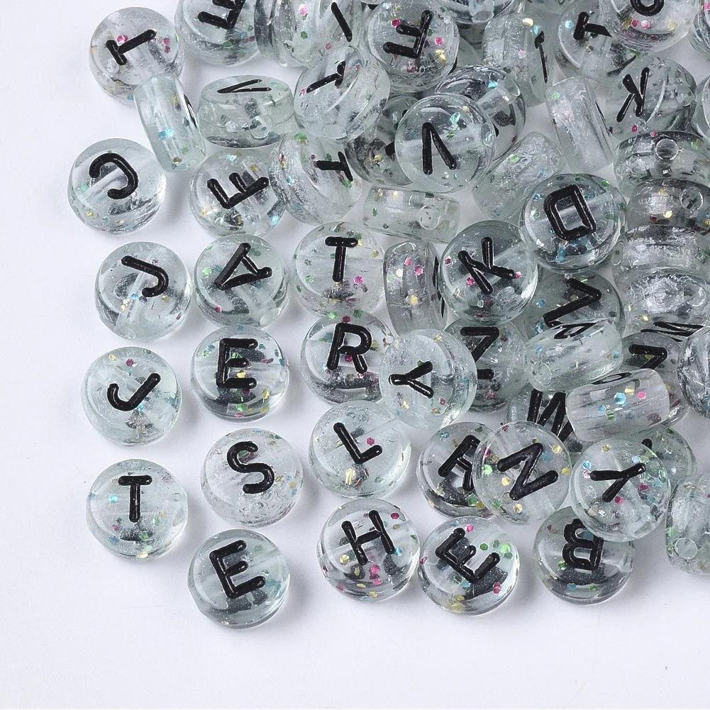 Wholesale 4*7MM Acrylic Round Starshine Transparent Black Letters Charms Beaded Bracelet Jewelry Accessories, Multi
Wholesale 4*7MM Acrylic Round Starshine Transparent Black Letters Charms Beaded Bracelet Jewelry Accessories, Multi