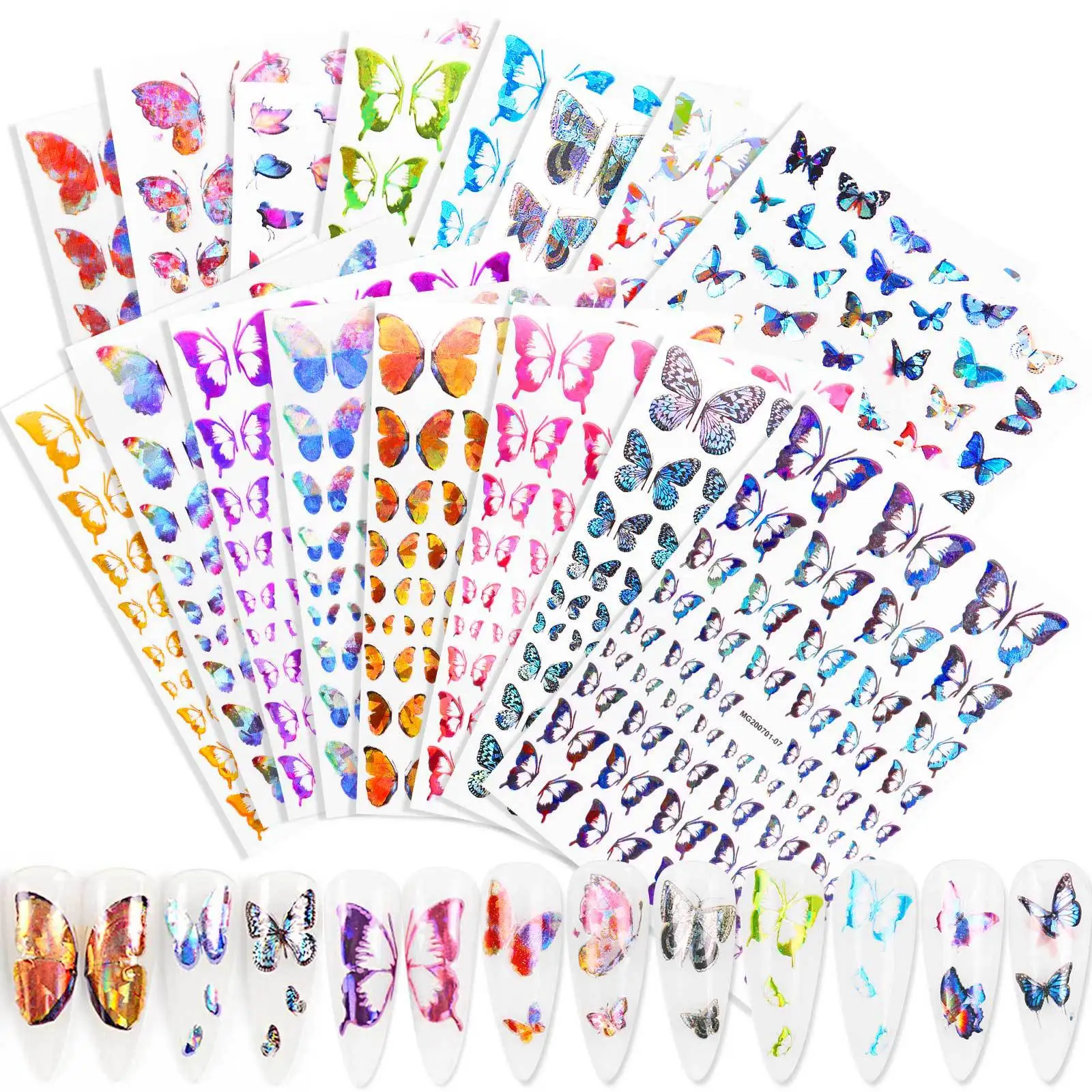 Yaeshii Laser Butterfly Sticker Ultra Flash 3D Nail Stick Hot Sellings 3d Nail Stickers
Yaeshii Laser Butterfly Sticker Ultra Flash 3D Nail Stick Hot Sellings 3d Nail Stickers