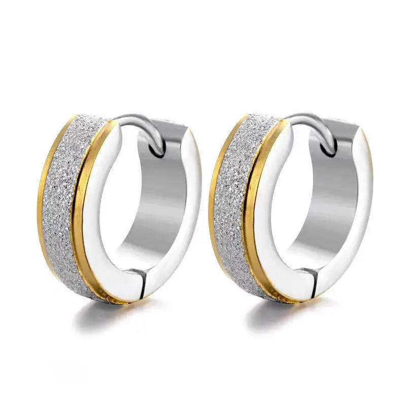 Men's and women's earrings set hand polished stainless steel 4 * 9 step sand face Earrings men's women's fashion jewelry
Men's and women's earrings set hand polished stainless steel 4 * 9 step sand face Earrings men's women's fashion jewelry
