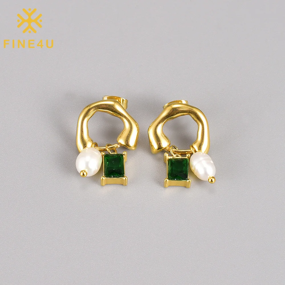 Vintage Fashion Women Stainless Steel 18K Gold Plated Cubic Zirconia Natural Fresh Water Pearl Drop Earring
Vintage Fashion Women Stainless Steel 18K Gold Plated Cubic Zirconia Natural Fresh Water Pearl Drop Earring