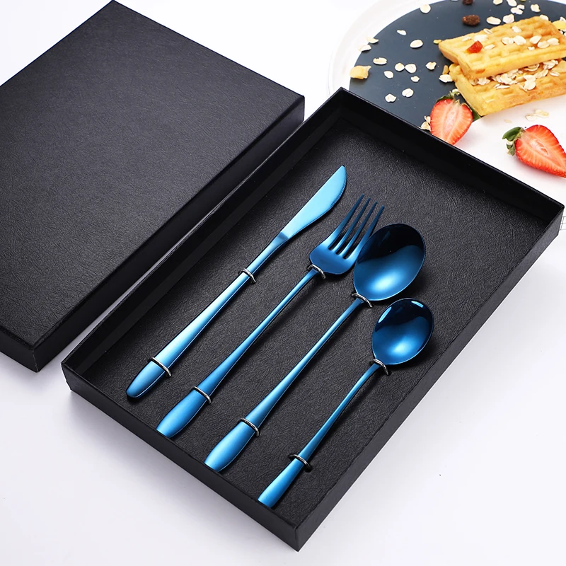 7colors Wholesale High Quality Fork Knife Spoon Flatware Stainless Steel Cutlery Set with Gift Box, Silver/gold/rose gold/rainbow/black/blue/purple
7colors Wholesale High Quality Fork Knife Spoon Flatware Stainless Steel Cutlery Set with Gift Box, Silver/gold/rose gold/rainbow/black/blue/purple
