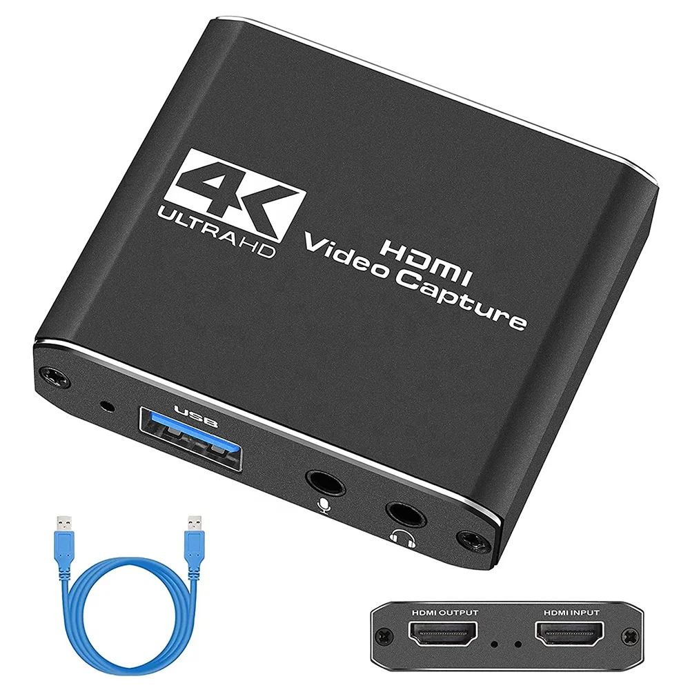 OZC4 4K@30Hz 1080P 60Hz HDMI Audio Video Capture Card with Microphone 4K HDMI Loop-Out for PS4 Game Audio Video Live Streaming
OZC4 4K@30Hz 1080P 60Hz HDMI Audio Video Capture Card with Microphone 4K HDMI Loop-Out for PS4 Game Audio Video Live Streaming