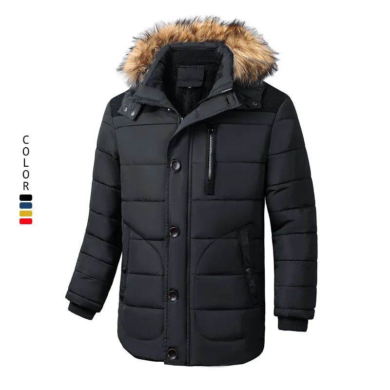 Wholesale winter casual jacket fur collar hooded cotton padded hooded down plus size coat men clothing, Khaki,red,black,dark blue
Wholesale winter casual jacket fur collar hooded cotton padded hooded down plus size coat men clothing, Khaki,red,black,dark blue