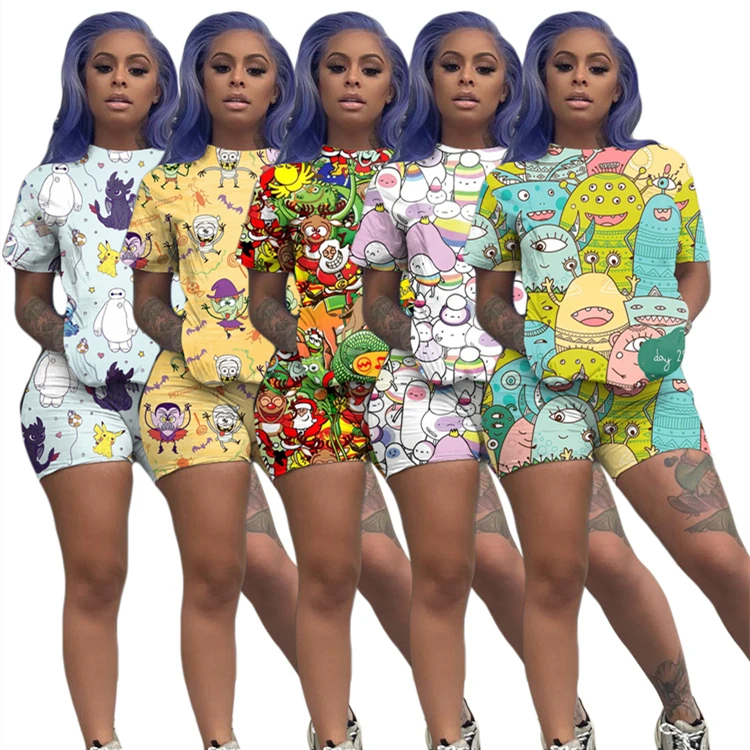2021 2021 Casual Round Neck Cozy Cartoon Print Outfit Plus Size Summer Home Wear Women Two Piece Short Sets, Picture shown
2021 2021 Casual Round Neck Cozy Cartoon Print Outfit Plus Size Summer Home Wear Women Two Piece Short Sets, Picture shown
