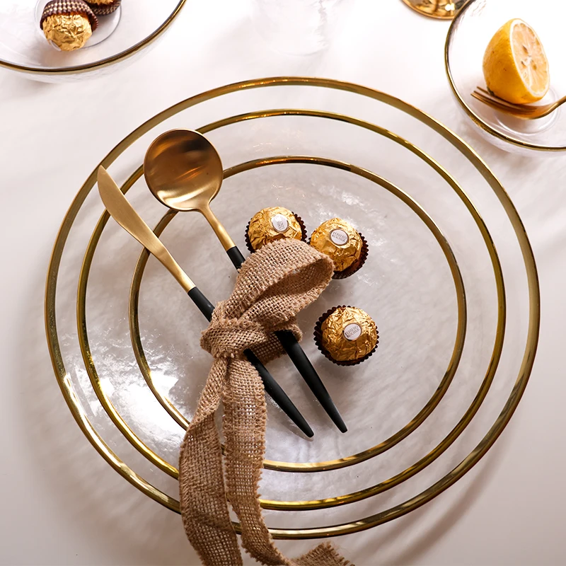 New arrivals discount price in stock gold beaded with hammered texture bowl and plate for resaurant hotel party tableware glass, Customized color
New arrivals discount price in stock gold beaded with hammered texture bowl and plate for resaurant hotel party tableware glass, Customized color