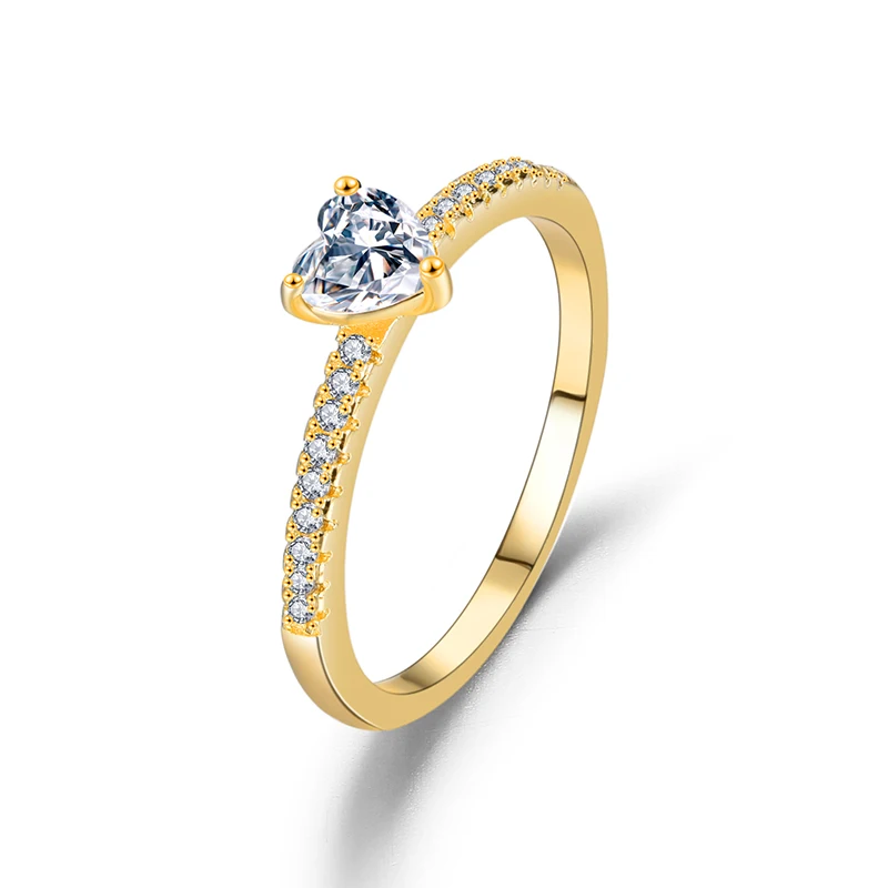 Fashion Ins Heart-shaped Zircon Ring Plating 18K Gold Jewelry Fashion Copper Ring Wedding Ring for Woman Brass Trendy Opp Bag
Fashion Ins Heart-shaped Zircon Ring Plating 18K Gold Jewelry Fashion Copper Ring Wedding Ring for Woman Brass Trendy Opp Bag
