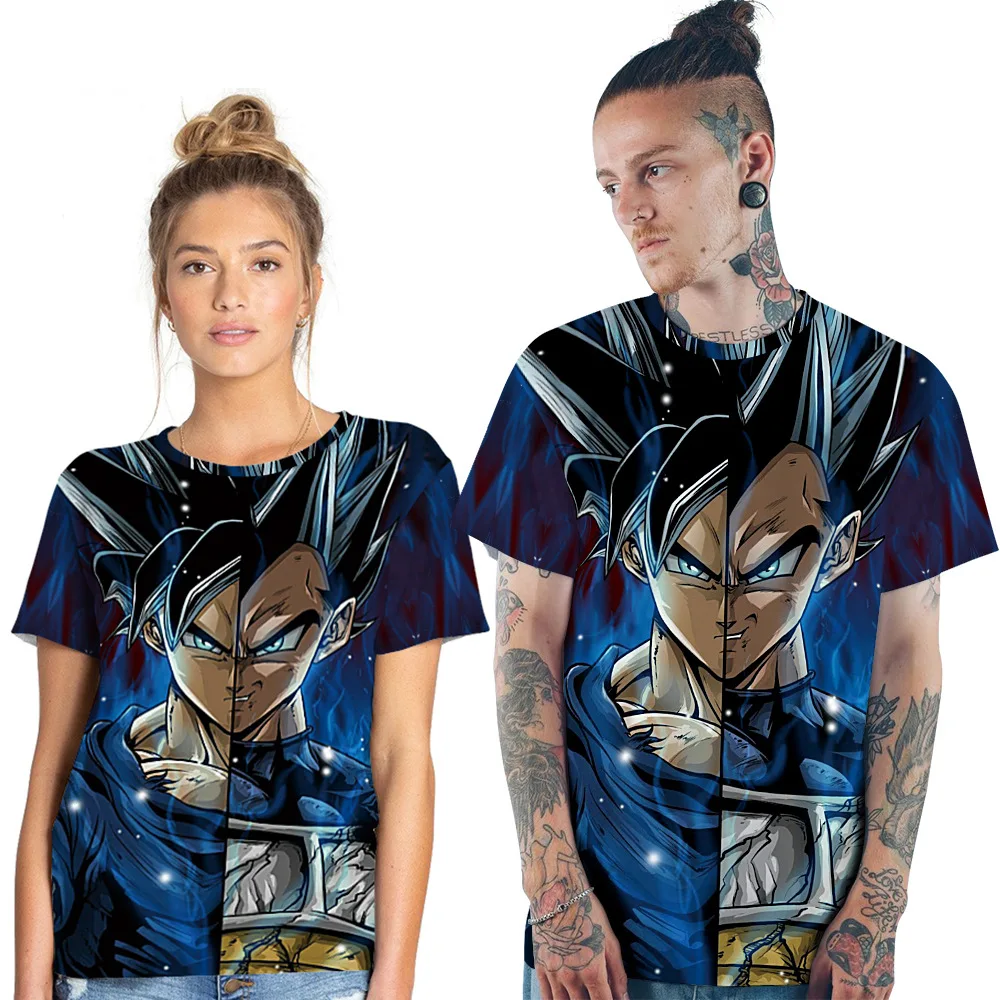 US fashion picture sublimation print anime mens 3D T shirt, Customized colors
US fashion picture sublimation print anime mens 3D T shirt, Customized colors