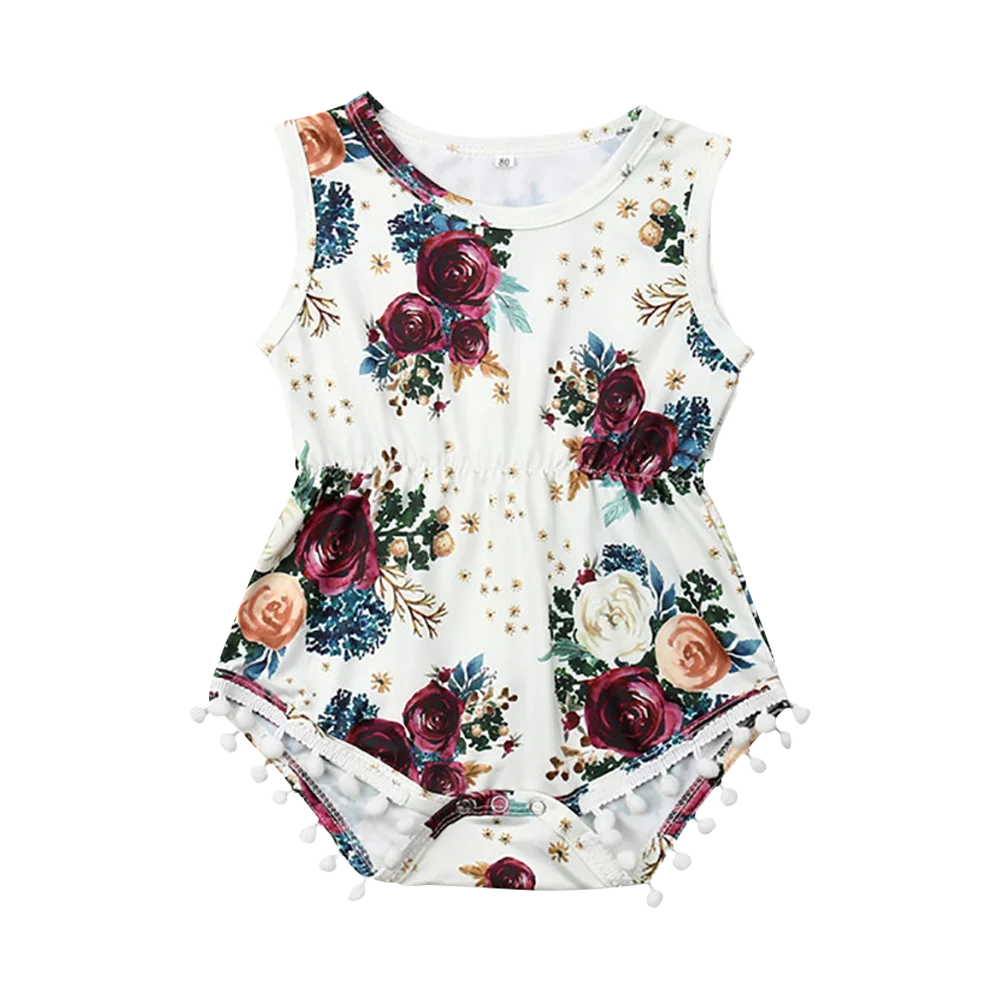 What&Why Summer Sleeveless Baby Flower Romper Baby Girl Clothing Floral Bodysuit With Headband Kids Cotton Clothing Wholesale
What&Why Summer Sleeveless Baby Flower Romper Baby Girl Clothing Floral Bodysuit With Headband Kids Cotton Clothing Wholesale