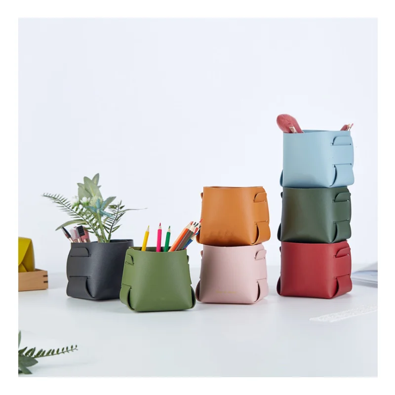 2021 YY Wholesale Gifts Custom PU Leather pen make up Tray For Storage cosmetic brush vase Leather storage box, Multi-colors
2021 YY Wholesale Gifts Custom PU Leather pen make up Tray For Storage cosmetic brush vase Leather storage box, Multi-colors