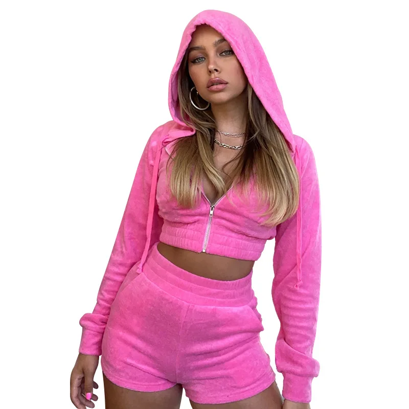 2021 outdoor running clothing two pieces velvet set women solid color crop top and shorts Sexy ladies 2 piece short set outfit
2021 outdoor running clothing two pieces velvet set women solid color crop top and shorts Sexy ladies 2 piece short set outfit