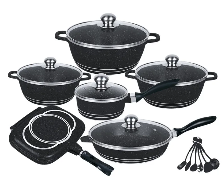 Aluminum 12pcs soup pot set Maifan stone non stick cookware set kitchen kitchenware set gift pot, Picture
Aluminum 12pcs soup pot set Maifan stone non stick cookware set kitchen kitchenware set gift pot, Picture