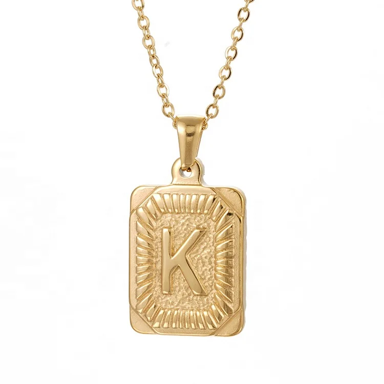 New Arrival 18K Gold Stainless Steel Square Alphabet Letters A-Z Initial Hip Hop Necklace Pendant Necklace
New Arrival 18K Gold Stainless Steel Square Alphabet Letters A-Z Initial Hip Hop Necklace Pendant Necklace