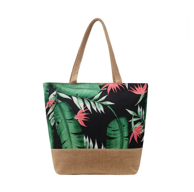 Holiday Natural Custom Printed Logo Beach Travel Shopping Handbag UV Full Print Tropical Leaf Flamingo Canvas Tote Shoulder Bag, Customizable
Holiday Natural Custom Printed Logo Beach Travel Shopping Handbag UV Full Print Tropical Leaf Flamingo Canvas Tote Shoulder Bag, Customizable