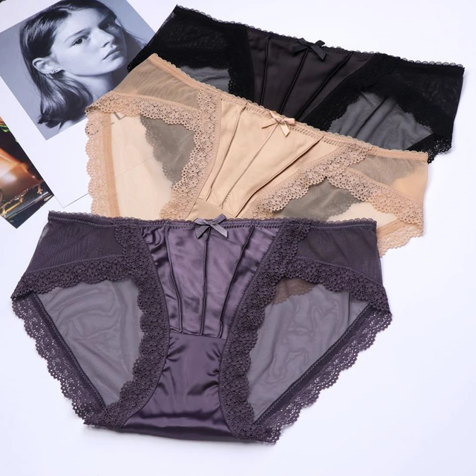 Women's Panties Wholesale Lady Panty Women Laides Girls Sexy See Through Transparent Silk Patchwork Lace Underwear Panties
Women's Panties Wholesale Lady Panty Women Laides Girls Sexy See Through Transparent Silk Patchwork Lace Underwear Panties