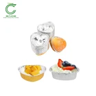 heart shape bakery aluminium foil disposable tray Baking Cup with Lid
