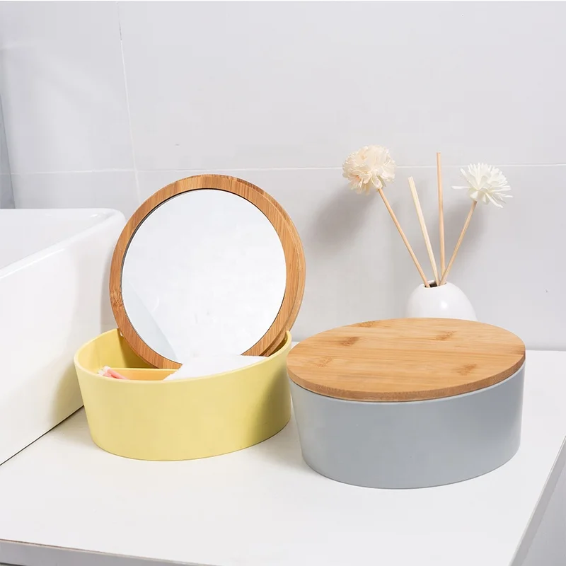 Modern new design bamboo storage box foldable makeup organizer for cosmetic mirror, White,grey,black or custom
Modern new design bamboo storage box foldable makeup organizer for cosmetic mirror, White,grey,black or custom