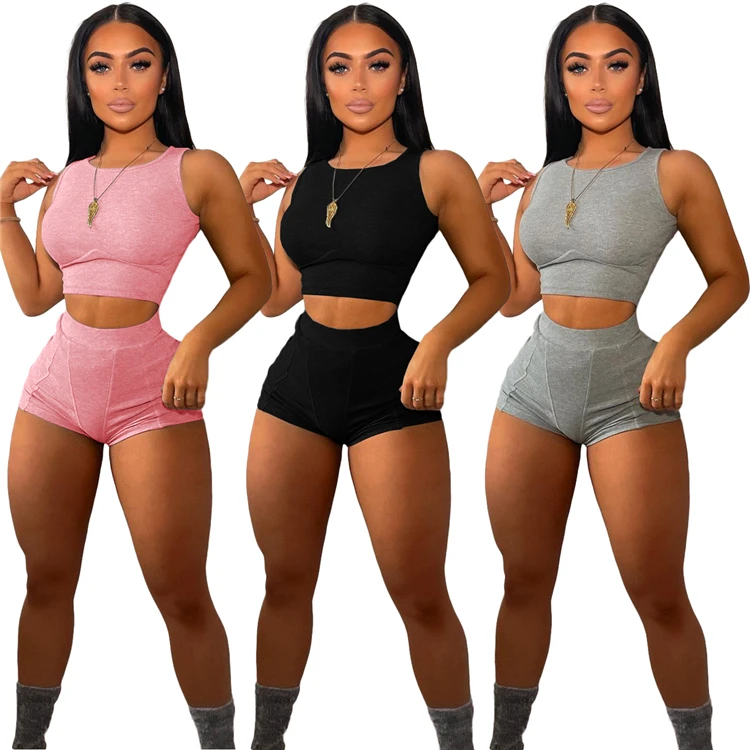 L Boutique Ladies Tight Tracksuit Tank Top Short Pants Solid Color Summer Women Two Piece Sets
L Boutique Ladies Tight Tracksuit Tank Top Short Pants Solid Color Summer Women Two Piece Sets