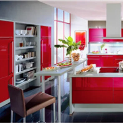 2019 New Design Red Color High Gloss Kitchen Cabinets Buy Red