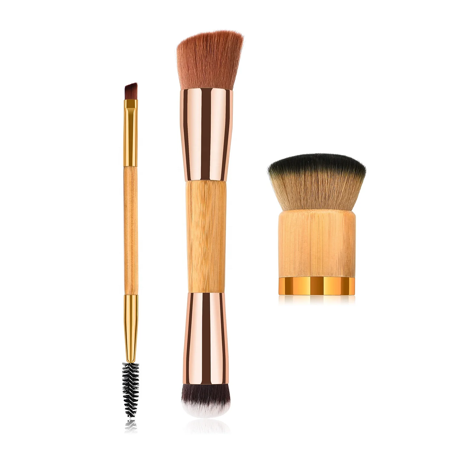 3 pcs Double Head Brush Bamboo Handle Eyeshadow Eyebrow Foundation Brush Set Soft Hair Makeup Brushes Set
3 pcs Double Head Brush Bamboo Handle Eyeshadow Eyebrow Foundation Brush Set Soft Hair Makeup Brushes Set