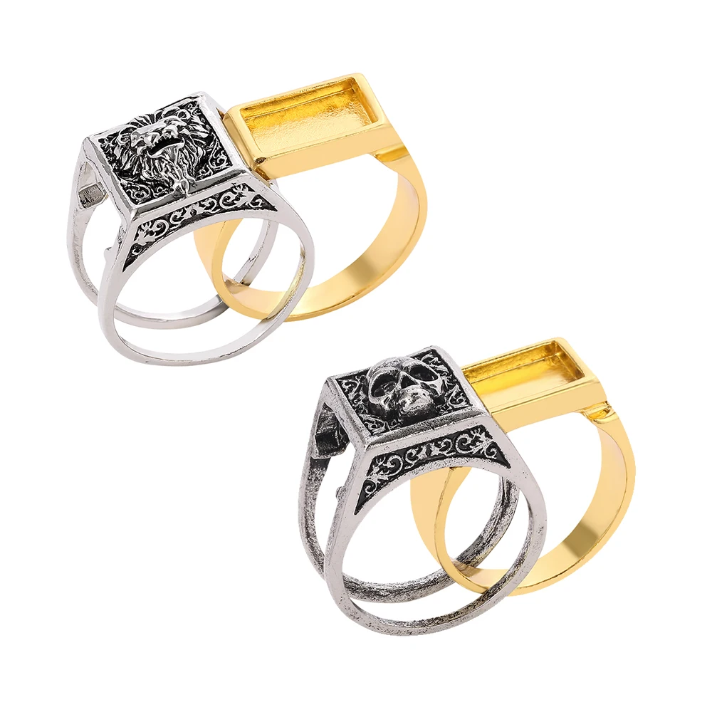 2020 Men's Combination Double Layer Rings Skeleton Ring Set Kingdom Lion Hip Hop Jewelry Punk Viking Jewelry Rings, Gold ,vintage silver color
2020 Men's Combination Double Layer Rings Skeleton Ring Set Kingdom Lion Hip Hop Jewelry Punk Viking Jewelry Rings, Gold ,vintage silver color