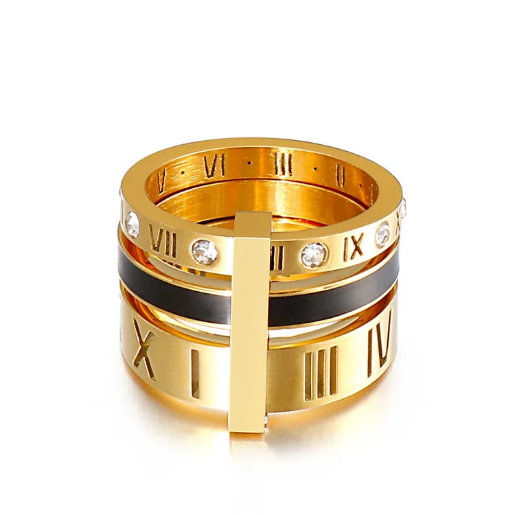 2021 Hot Selling Stainless Steel Rings Custom Roman Number Multi Gold Layered Ring for Men Women
2021 Hot Selling Stainless Steel Rings Custom Roman Number Multi Gold Layered Ring for Men Women
