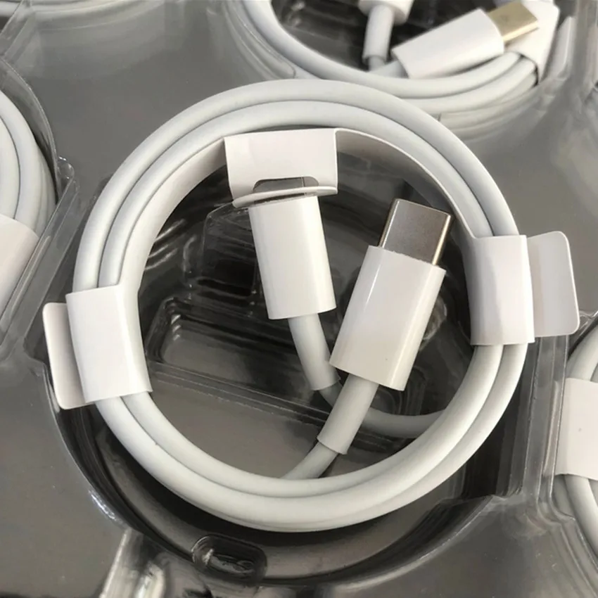 

DHL Free shipping/ Original Foxconn 1M USB C Cable type c to c 8pin charger adapter cable for iphone 11 pro max PD fast charging, White