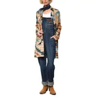 2020 New Arrival Wholesale Contrast Stitch Wool Autumn Winter Wear Cardigan Women Coat