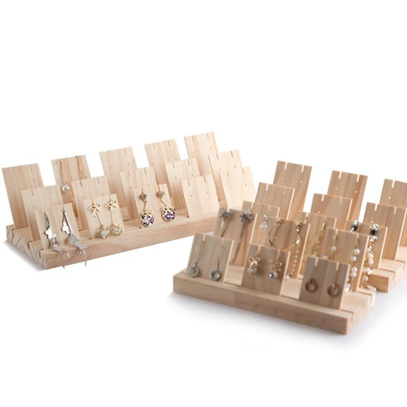 Natural wood eco-friendly no painting jewelry display stand earring cards rack, Natural wood color
Natural wood eco-friendly no painting jewelry display stand earring cards rack, Natural wood color