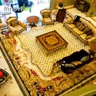Living Room Luxury Oriental Design Rug 100% Silk Newzealand Wool Hand Tufted Carpet