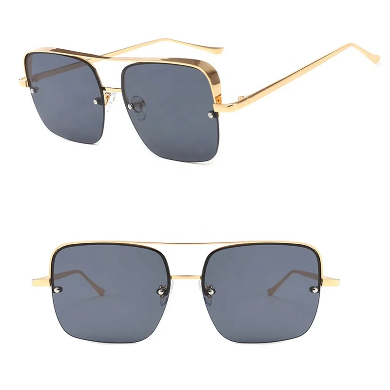 2021 Fashionable square custom logo metal frame vintage cool brand names UV400 eyewear black gold anti blue sunglasses for men
2021 Fashionable square custom logo metal frame vintage cool brand names UV400 eyewear black gold anti blue sunglasses for men