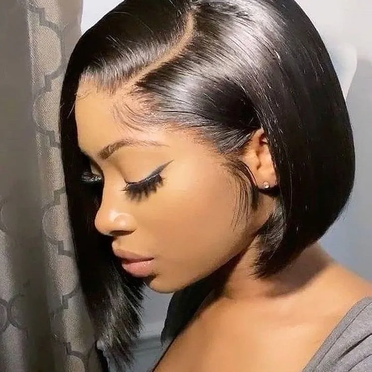 NEW C part lace front wigs 10inch black straight short bob transparent lace front wig 100% Human virgin Hair Wig
NEW C part lace front wigs 10inch black straight short bob transparent lace front wig 100% Human virgin Hair Wig