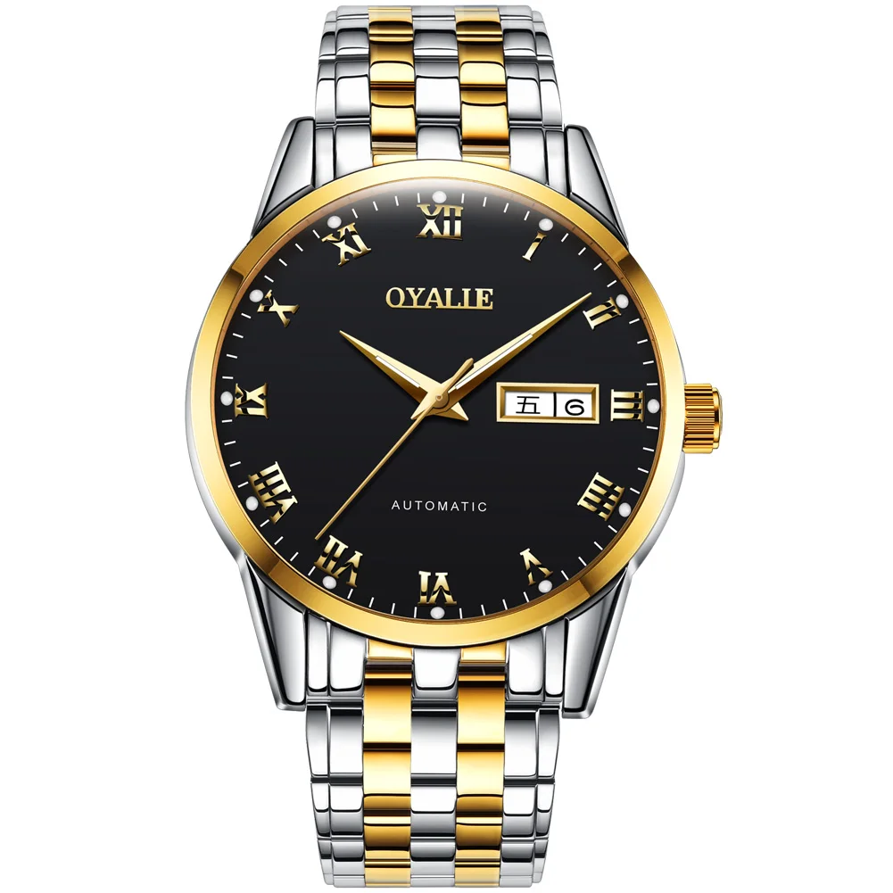 Automatic mechanical watch Tyrant gold stainless steel luminous waterproof men's watch
Automatic mechanical watch Tyrant gold stainless steel luminous waterproof men's watch
