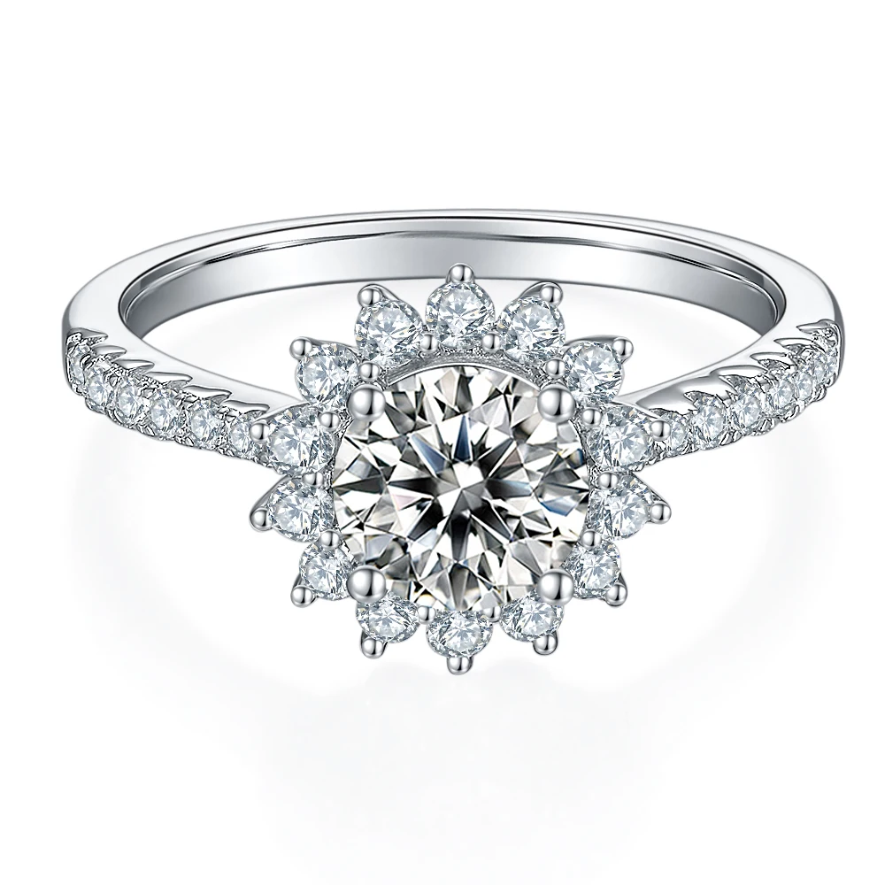 Shanzuan Jewelry Sun Flower Big Wedding Rings Gold Plated Engagement Ring 925 Sterling Silver Moissanite Ring, Silver color
Shanzuan Jewelry Sun Flower Big Wedding Rings Gold Plated Engagement Ring 925 Sterling Silver Moissanite Ring, Silver color