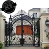 Best price European style latest modern stylish house wrought iron entrance lowest cost yard gates for sale