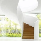 Customize modern indoor and outdoor stainless steel with glass spiral staircase