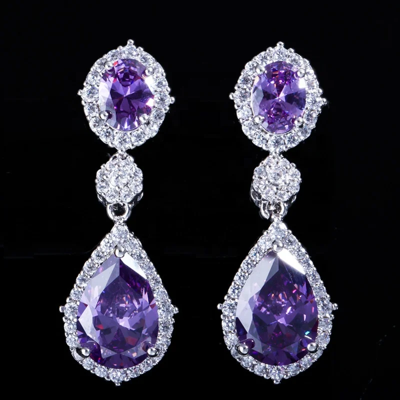 Fashion Women Evening Party Light Blue Cubic Zircon Stone Long Pear Cut Earrings Jewelry For Valentine's Day Gift, Picture shows
Fashion Women Evening Party Light Blue Cubic Zircon Stone Long Pear Cut Earrings Jewelry For Valentine's Day Gift, Picture shows